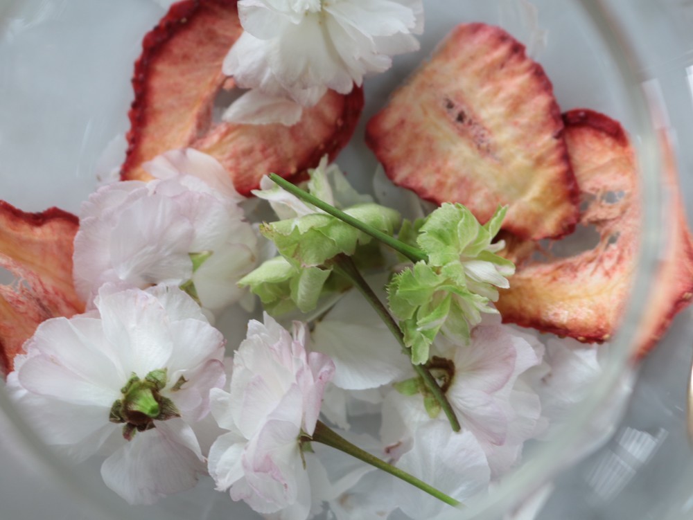 桜花とイチゴのハーブティー