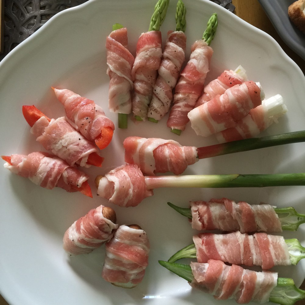 野菜の豚バラ肉巻き