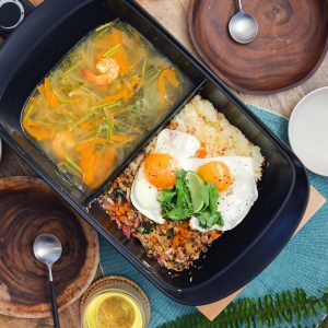 タイ風スープ&ガパオライス