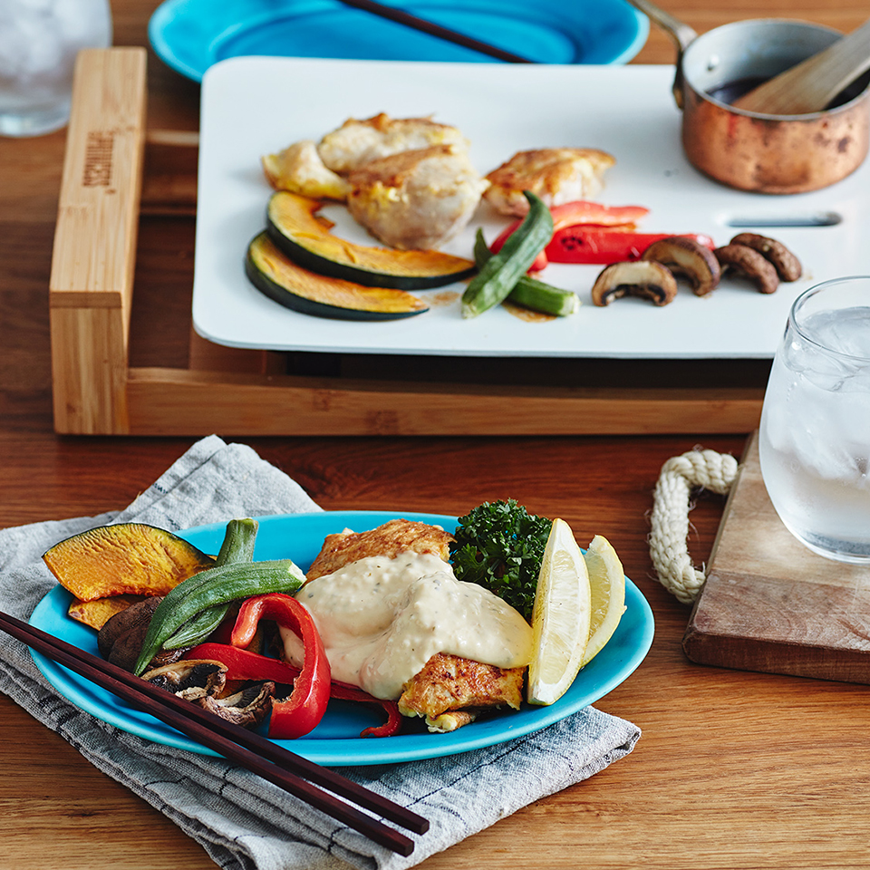 チキン南蛮&グリル野菜