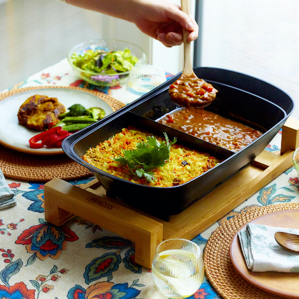 野菜のビリヤニとダルカレー